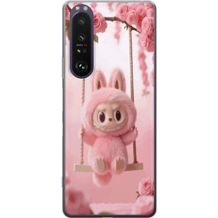 Kompatibelt Mobilskal till Sony Sony Xperia 1 III Monsterfigur söt kanin med rosa kinder