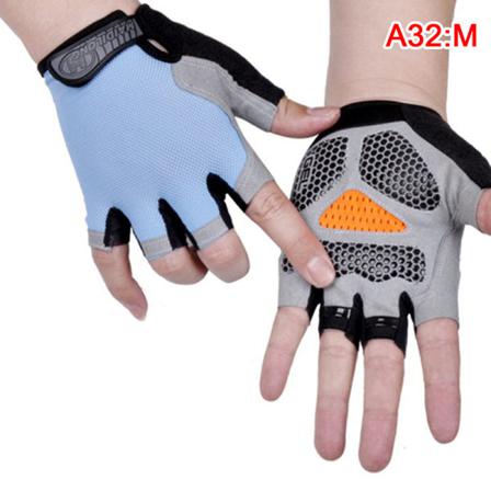 Cykling Anti-slip Anti-svett Herr Dam Half Finger Handskar Breat