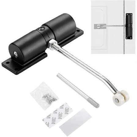 Automatisk dørlukker, fjederbelastet dørlukker, justerbar zinklegering selvlukkende til salon eller kommerciel kontrol op til 40 kg