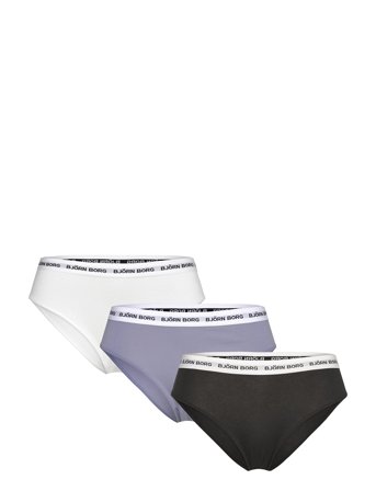 Logo Highwaist Brief 3P Patterned Björn Borg