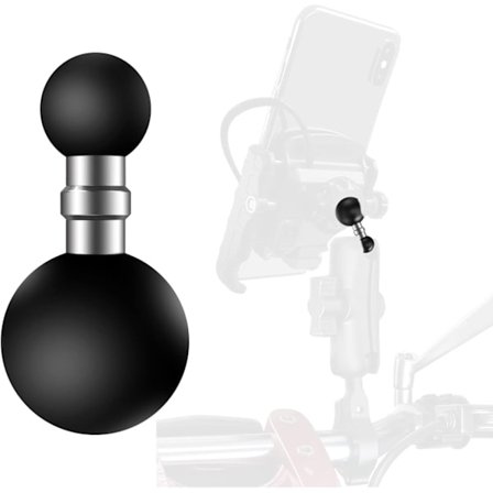 25 mm til 17 mm dobbel kuleadapter, dobbel kulemonteringsarm, kompatibel med RAM dobbel sokkel kulehode motorsykkel GPS-holder sykkel tilbehør