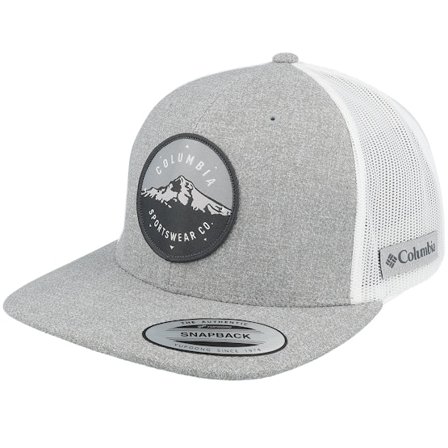 Columbia - Grijs trucker Cap - Mount Hood Circle Patch Heather Grey/White Trucker @ Hatstore