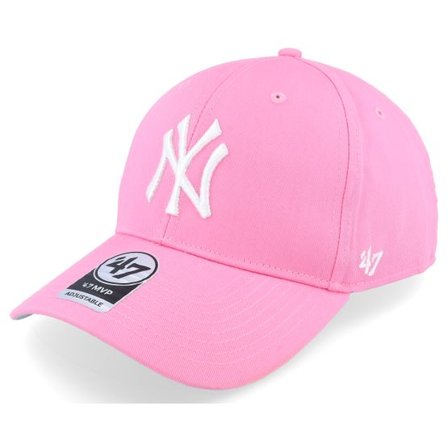 47 Brand - MLB Rosa adjustable Keps - New York Yankees Raised Basic Mvp Rose/White Adjustable @ Hatstore