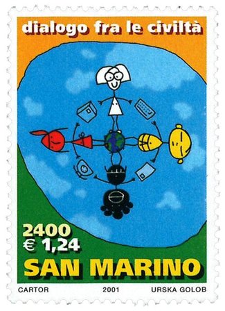 San Marino - Kommunikation mellem lande - Postfrisk frimærke