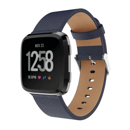 Læderarmbånd Fitbit Versa/Versa 2 Blå