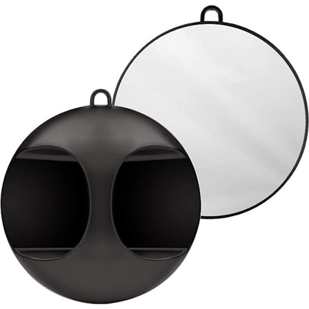 Rund, lätt smink-spegel - smink-spegel med handtag för