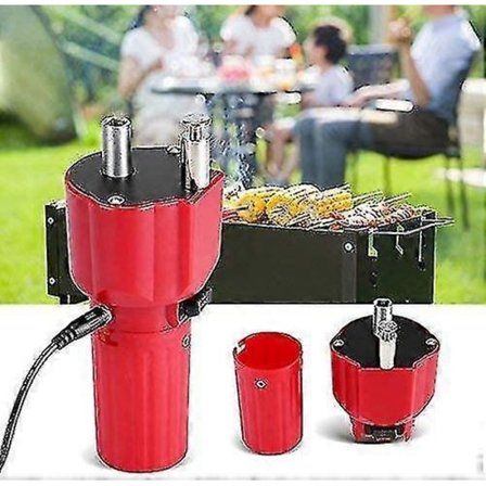 Roterende Grillmotor Batteri Elektrisk BBQ Grill Roterende Motor BBQ Stekebrakett Rustfri Tilbehør Med USB-Kabel Kan 5.22