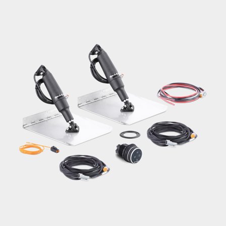 Kit flap elettrico Dometic Seastar Standard Trim Tab System, 12 x 9" (30 x 23 cm), per barche da 18 - 29 piedi (5.5 - 8.5 m), 12 V, acciaio inox, con 