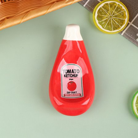 1 st kryddskål Sojasås tallrik Keramisk skiva Tomatformad S