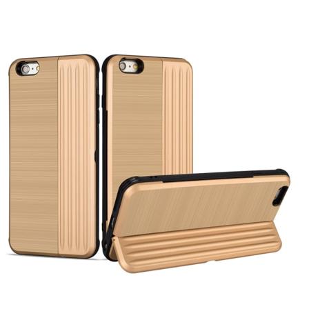 Klassiskt Skal med korthållare från LEMAN - iPhone 6/6S Plus Guld Guld