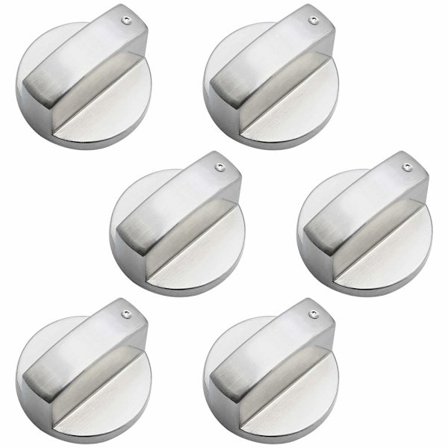 6 stk. Universal Metal Kontrol Knapper Gaskomfur Knapper 6mm Universal