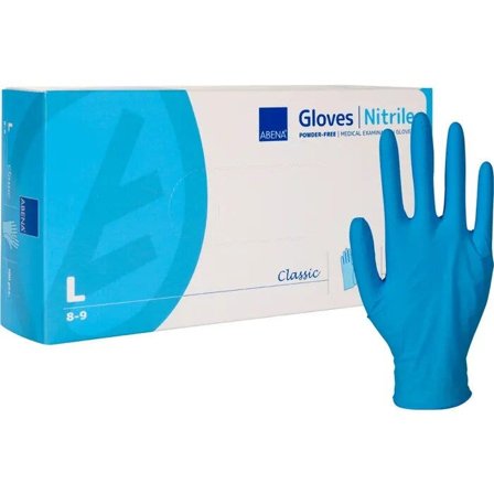 Abena Guanto Nitrile Blu Senza Polvere Taglia L - 100 Pz