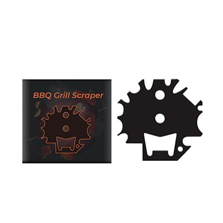 Metal Grill & Grillskrapa - Inkluderar flasköppnare - Grill