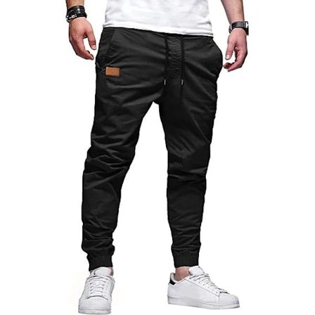 Herr Casual Joggers Byxor - Bomull Dragsko Chino Cargo Byxor H