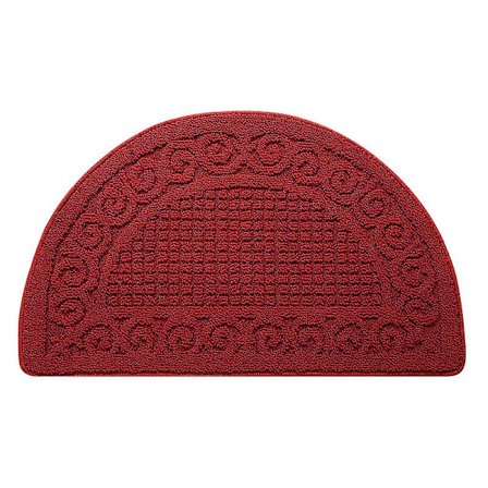 Badrumsmatta halkfri badrumsmatta retro halvcirkel saffran present