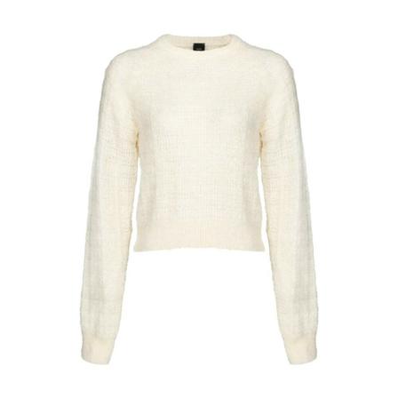 Pinko Round-neck Strik Hvid, Dame Striktrøjer