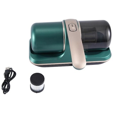 Håndholdt madrassestøvsuger trådløs middfjerningsinstrument rengjøringsmaskin ren for madrass sofa grønn