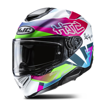 Integralhjelm HJC RPHA 72 Goldy Grøn/Hvid/Pink M