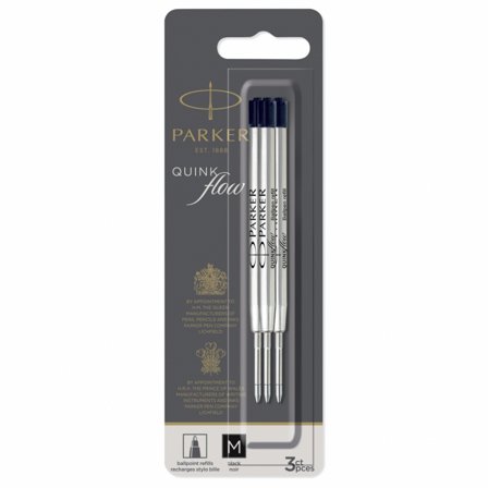 Parker Ballpoint refill QuinkFlow 3-pack Medium Black