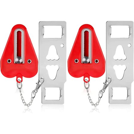 2 stk. Bærbare Dørlåser, Hjemmedør Lås Sikkerhet, Legg Til Låser For Leilighet Sikkerhet