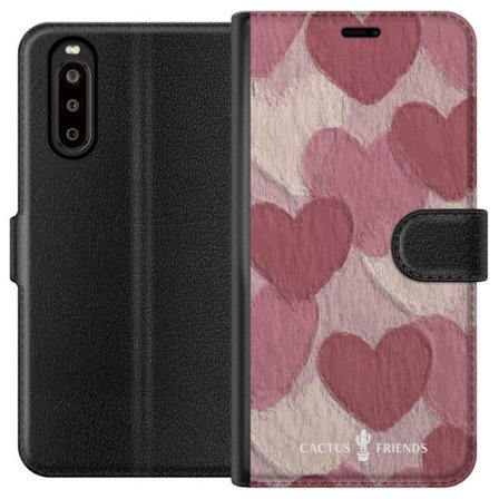 Yhteensopiva Lompakkokotelo Sony Sony Xperia 10 II Cactus and Friends - Blush Paper Hearts