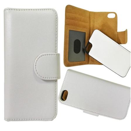 Iphone 5/5s/se Eco-läder Mobilplånbok Avtagbar Bakstycket - Vit Vit