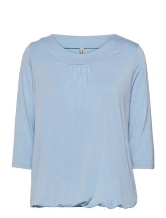 Sc-Marica Blouses Short-sleeved Blå Soyaconcept