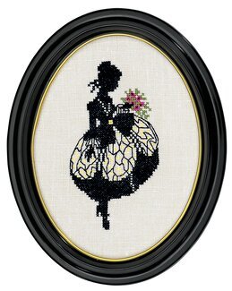 Bild Damensilhouette mit Strauß