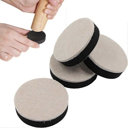 Møbelhævere 5 cm, Runde Møbelbenshævere, Kan Bruges Stablet for Øget Højde, Støjsvage og Slidstærke (diameter 5 cm, Højde 1,5 cm)