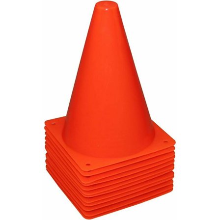Plasttrafikk-kjegler Treningskjegler Sett med 12 Agility Sport Kjegler Fotball Rugby Gymnasium