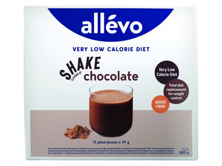 Allevo VLCD Shake Chocolate, 15x39 g