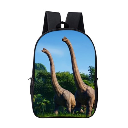 Dinosaur dubbel ryggsäckstryck ryggsäck 16 tum stil 15