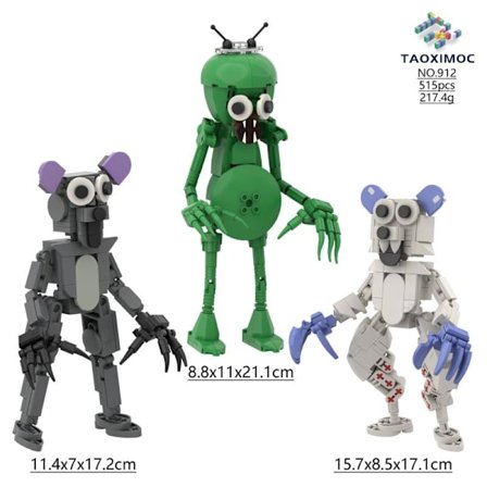 3-pack Forest 99 Nights (Alien+Bear Monster+Wolf Monster) Tre BOSS-modeller