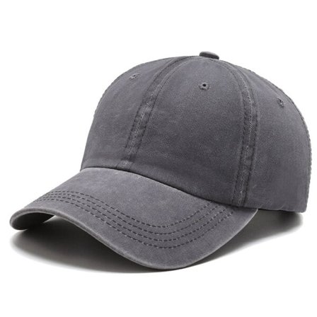 Cap Vintage Distressed Jeans Washed Strapback Grey