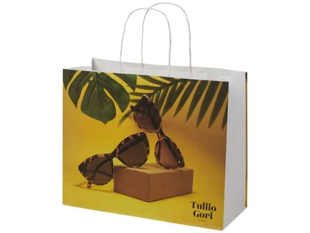 Kraftpapperspåse 120 g/m2 vit L11 - Lyreco - Profilsortiment - Kassar och påsar - Papperskassar