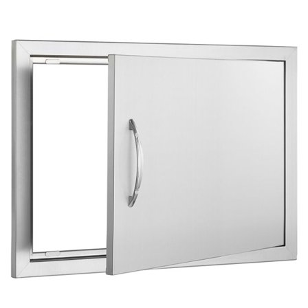 Tillgänglighetsdörr för Barbecue-Duoku-Enkel Utomhusköksdörr 610 x 432 mm-Inbyggd Montering i Rostfritt Stål