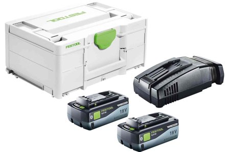 Festool SYS 18V 2x8,0/SCA16 Laddpaket 2 x 8,0 Ah, 18 V, Maskintillbehör & förbrukning