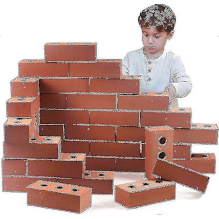 100 stk. Skum Byggeklodser, Bløde Blokke i Naturlig Størrelse til Børns Byggeri, Rollespil Legetøj, Sikre Pædagogiske Klodser 2025