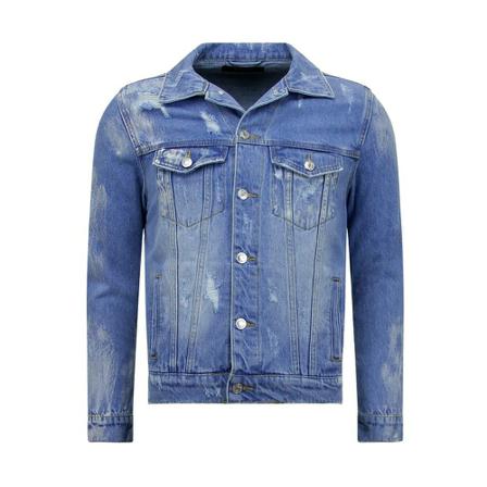 Enos - Jeansjackor - Blå - Herr - Storlek: 2xl, Herr, Storlek: 2XL