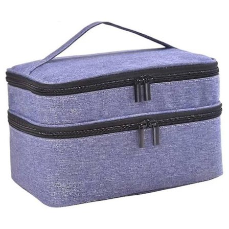 Nagellacksförvaringsväska - rymmer 30 flaskor (15 ml) nagellacksväska, dubbellagers förvaringsväska