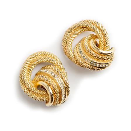 Dior Vintage, Pre-owned knot clip on Bruin, Dames, Maat:ONE Size