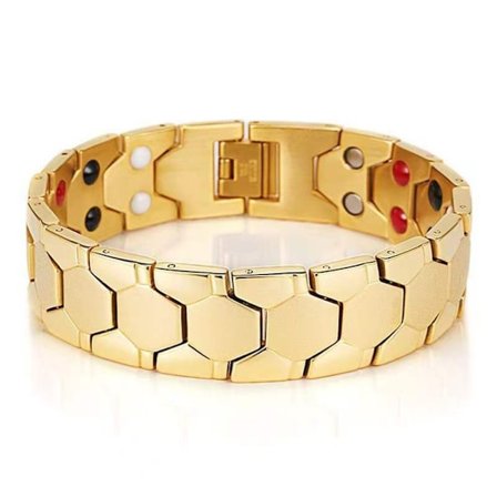 Mordely Magnetic Therapy Armband Avtagbar armring GULD