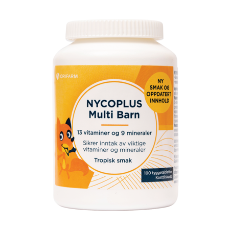 Nycoplus Multi Barn tyggetabletter, 100 stk.
