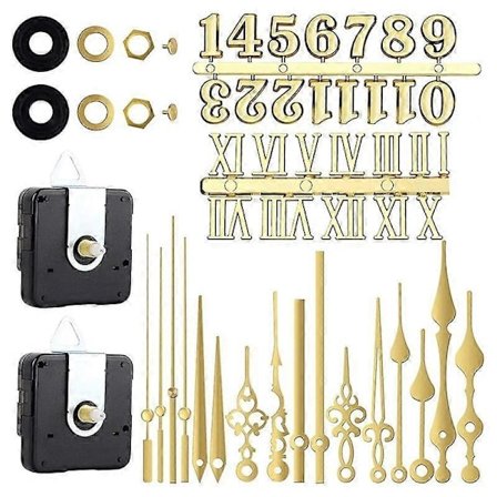 Klokkemekanisme Stille Kvarts Urverk Maskin Vegg Hender Peikersett for Utskifting av Klokke-WELLNGS