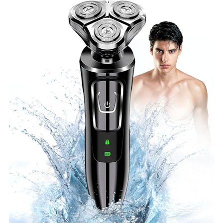 Elektrisk barbermaskin for menn, IPX7 oppladbar skjeggtrimmer for menn, D-Perfet