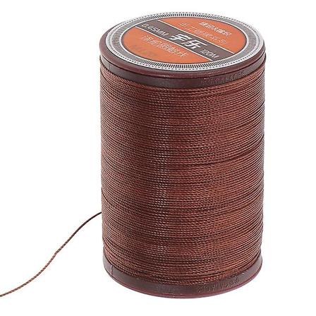 1 st 0,45 mm Rund Vaxad Tråd Läder Sytråd Handsömnad Tråd För Hantverk Diy (Mörk Kaffe Deep coffee - 021 8000X0.45CM
