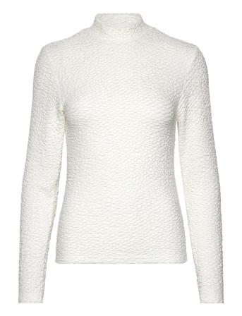 Slfginny Ls High Neck Top Noos Tops T-shirts & Tops Long-sleeved White Selected Femme
