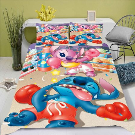 Wish Stitch 3D digitaalisesti painettu kolmiosainen vuodevaatesetti 2