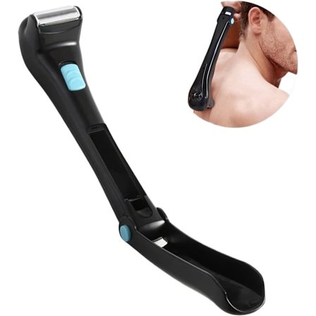 Ryggrakapparat och kroppsrakapparat, med justerbart teleskophandtag, för rygg- och kroppstrimmer