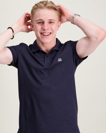 C.P. Company POLO SHIRT Blå Piké Kille - Kids Brand Store